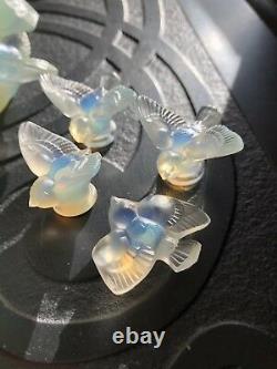 Sabino Opalescent Art Glass Birds Lot of 12 Made In France Highly Collectible