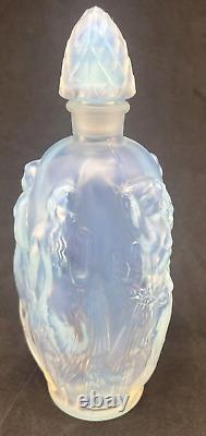 Sabino Opalescent Art Glass Perfume Bottle Nude Dancing Nymphs Art Nouveau