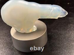 Sabino Opalescent POLAR BEAR Signed Glass Figurine