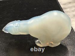 Sabino Opalescent POLAR BEAR Signed Glass Figurine