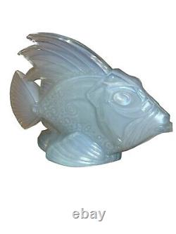 Sabino Signed Paris France Opalescent Yarmor Poisson #F107 Large Art Glass Fish