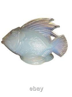 Sabino Signed Paris France Opalescent Yarmor Poisson #F107 Large Art Glass Fish