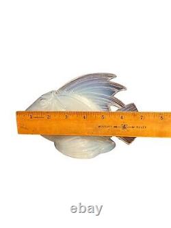 Sabino Signed Paris France Opalescent Yarmor Poisson #F107 Large Art Glass Fish
