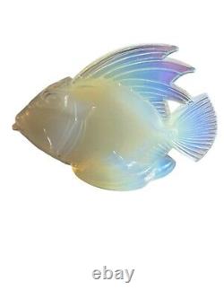 Sabino Signed Paris France Opalescent Yarmor Poisson #F107 Large Art Glass Fish