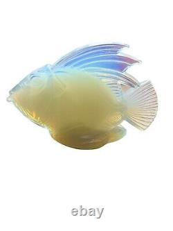 Sabino Signed Paris France Opalescent Yarmor Poisson #F107 Large Art Glass Fish