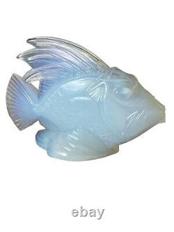 Sabino Signed Paris France Opalescent Yarmor Poisson #F107 Large Art Glass Fish