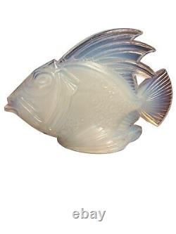 Sabino Signed Paris France Opalescent Yarmor Poisson #F107 Large Art Glass Fish