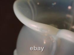 Scarce Barolac Czech Glass Sculptured Satin Opalescent Tulip Vase Josef Inwald