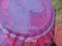 Scarce Fenton Cranberry Opalescent Art Glass Swirl Lg Tankard Pitcher 11 1/2