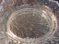 Scarce Fenton Set/ 8 Moonstone Opalescent Footed Leaf Dessert Plates Grape Leaf