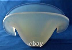 Seguso Murano Glass Vase Sculpture Opalescent Shell Double Base 7w x 4h Fine