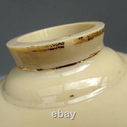 Set 3 Antique Opaline Glass Vases 1 AF 13 / 33cm Watermill Enamel Scene