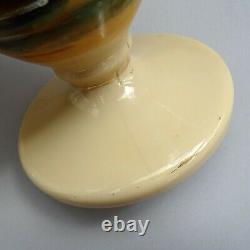 Set 3 Antique Opaline Glass Vases 1 AF 13 / 33cm Watermill Enamel Scene