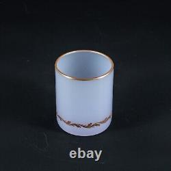 Set of 6 Vintage Lilac Opaline Glass Gilded Glasses