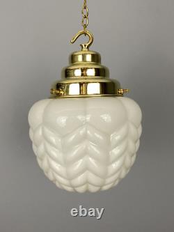 Sheldon' Small Art Deco Opaline Glass Shade With Stepped Gallery (20251)