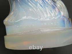 Signed French ETLING Opalescent Art Glass Nude Statue #84 Sabino Lalique Era