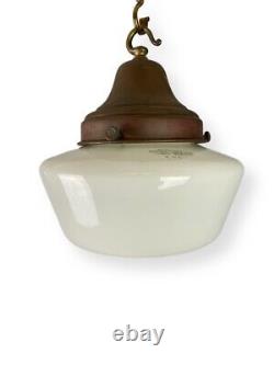 Small Art Deco Opaline Glass Chapel Light (23067)