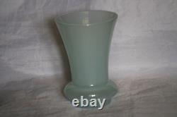 Small Vintage Blue Opaline Glass Vase 60s 14cm 5.5in MCM