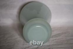 Small Vintage Blue Opaline Glass Vase 60s 14cm 5.5in MCM