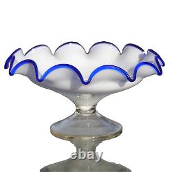 Soapy Opaline Glass Tazza Cake Stand Charles X Circa 1820