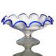 Soapy Opaline Glass Tazza Cake Stand Charles X Circa 1820