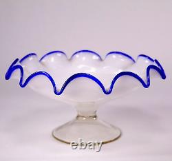 Soapy Opaline Glass Tazza Cake Stand Charles X Circa 1820