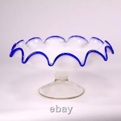 Soapy Opaline Glass Tazza Cake Stand Charles X Circa 1820