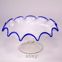 Soapy Opaline Glass Tazza Cake Stand Charles X Circa 1820