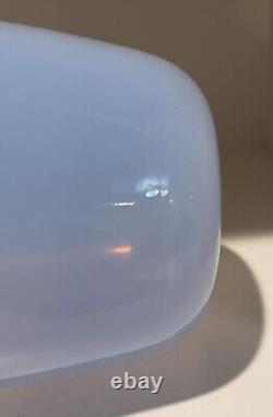 Stunning! 20's-30s Blue Opaline Glass Vase Opalescent Art Deco Bohemian