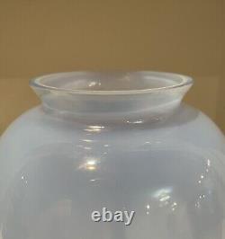 Stunning! 20's-30s Blue Opaline Glass Vase Opalescent Art Deco Bohemian