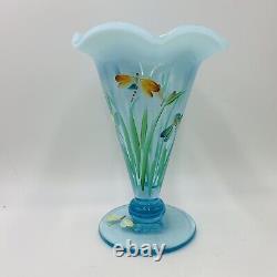 Sue K Fenton Art Glass Museum Collection 2003 Blue Opalescent Dragonflies