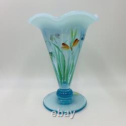 Sue K Fenton Art Glass Museum Collection 2003 Blue Opalescent Dragonflies