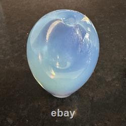 Sugahara Japan Art Glass Bud Vase Opalescent Blue 4H X 2.75W