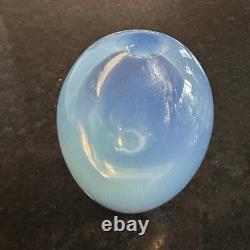 Sugahara Japan Art Glass Bud Vase Opalescent Blue 4H X 2.75W