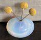 Sugahara Japan Art Glass Ovate Bud Vase Opalescent Blue 2.75h X 4.5l