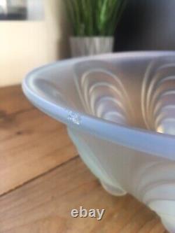 Superb Rare Art Deco Czech Samuel Reich Opalescent Glass Mussel Shell Fruit Bowl