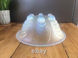 Superb Rare Art Deco Czech Samuel Reich Opalescent Glass Mussel Shell Fruit Bowl