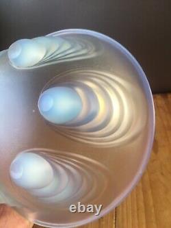 Superb Rare Art Deco Czech Samuel Reich Opalescent Glass Mussel Shell Fruit Bowl