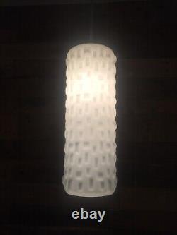 Superb Space Age Opaline Glass 70's Textured Op Art MID Century Lamp Light Shade