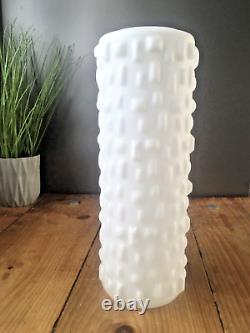 Superb Space Age Opaline Glass 70's Textured Op Art MID Century Lamp Light Shade