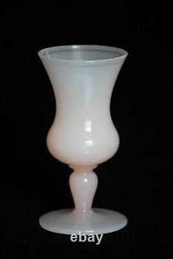 Tiny Vintage Italian Light Pink Opaline Vase Glass 13,5cm 5.3in