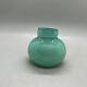 Turquiose Hand Blown Studio Art Glass Vase Opalescent 2.75wx2.25