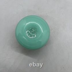 Turquiose Vase Hand Blown Studio Art Glass Opalescent 2.75wx2.25