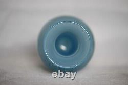 Unusual Vintage Blue Opaline Vase 70s 18cm 7in opalescent possibly Scandinavian