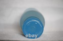 Unusual Vintage Blue Opaline Vase 70s 18cm 7in opalescent possibly Scandinavian