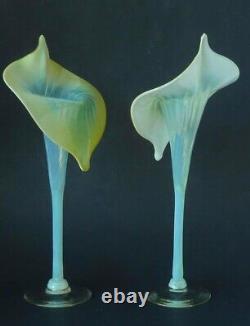 Uranium Vaseline Glass Jack In The Pulpit Vases