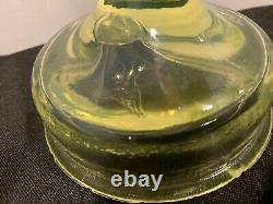 Uranium Vaseline Opalescent FENTON Whale on Font RARE