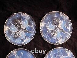 VERLYS, FRENCH ART DECO OPALESCENT GLASS BOTTLE COASTER, FISH, SIGNED, 1930s YEARS