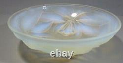 VINTAGE/ANTIQUE FRENCH 9.5 OPALESCENT GLASS CHERRY BOWL SIGNED G VALLON 1930's