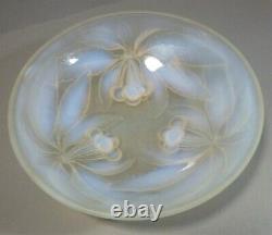 VINTAGE/ANTIQUE FRENCH 9.5 OPALESCENT GLASS CHERRY BOWL SIGNED G VALLON 1930's